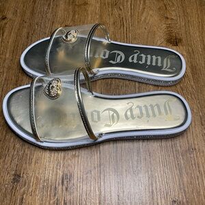 Juicy Couture Metallic Gold Slide Sandals